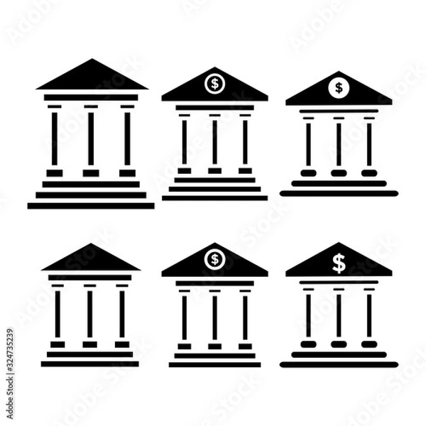 Fototapeta Bank building icons
