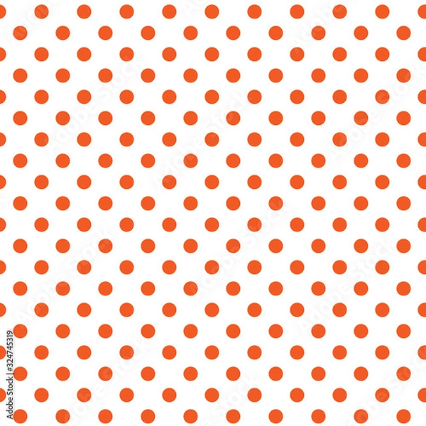 Obraz red polka dot on white background