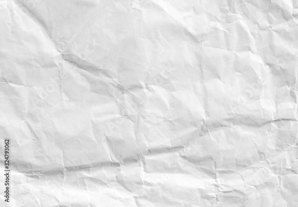Obraz White crumpled recycle paper background