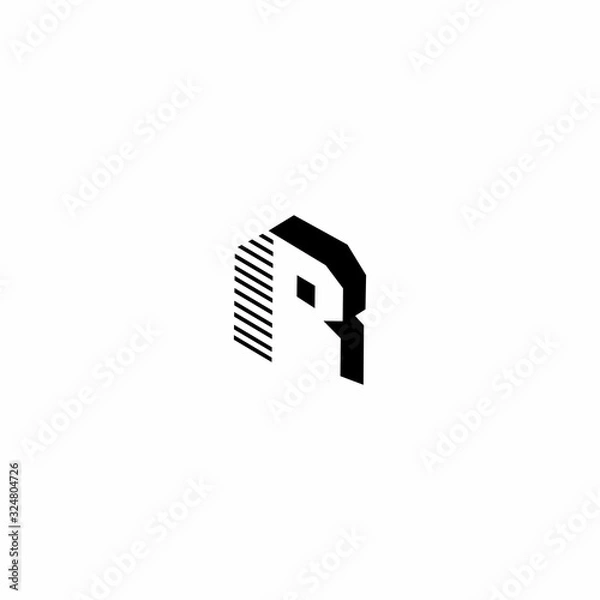 Fototapeta R initial letters elegant logo
