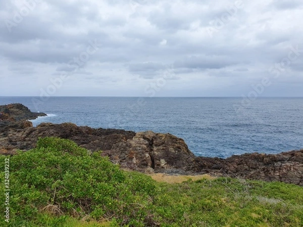 Fototapeta View over rocks in Kiama