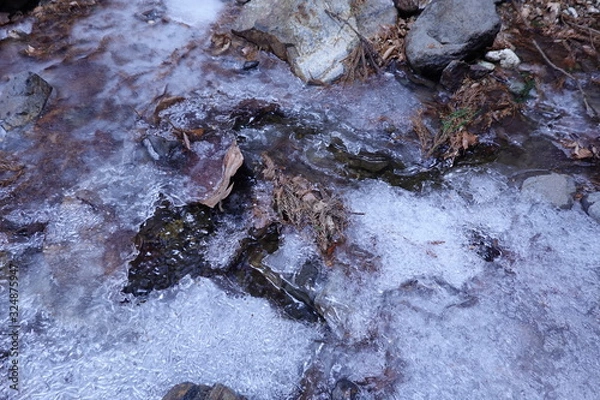 Fototapeta 立岩_雪解け