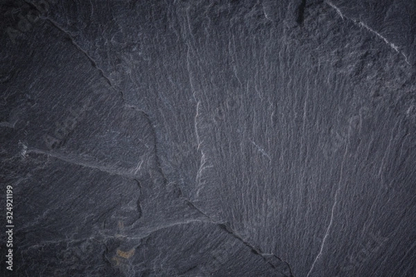 Obraz Dark grey and black slate background or texture