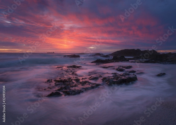 Obraz A stormy sunset at Cape Town