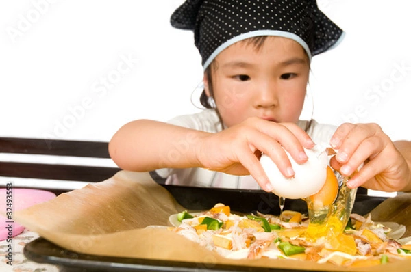 Obraz 料理をする子供