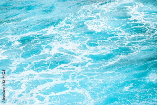 Obraz Marble water texture, background, wallpaper, blue abstract waves