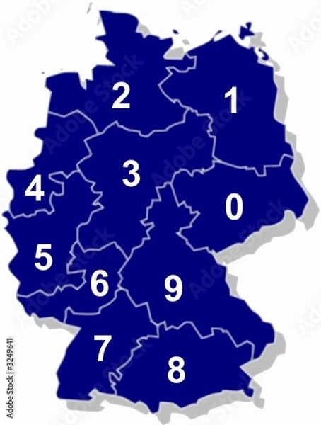 Obraz postleitzahlen deutschland