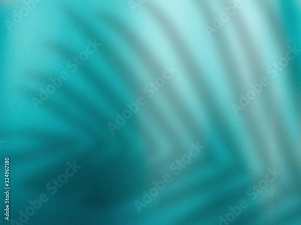 Fototapeta shadow leaf on turquoise background design concept in underwater blue with ocean