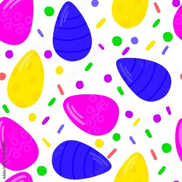 Obraz vector illustration easter eggs pattern