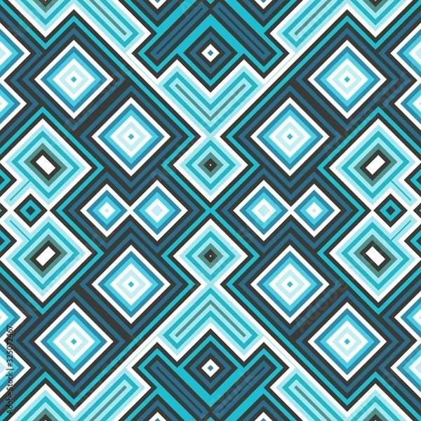 Fototapeta Modern bright geometric seamless pattern. Imposing colorful infinite backdrop