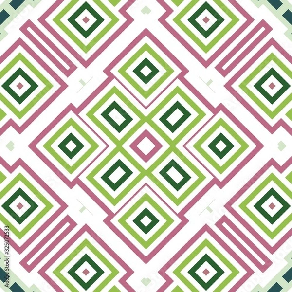 Fototapeta Modern bright geometric seamless pattern. Imposing colored infinite backdrop