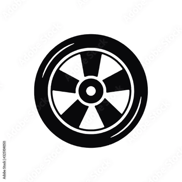 Obraz racing car wheel filledvector icon
