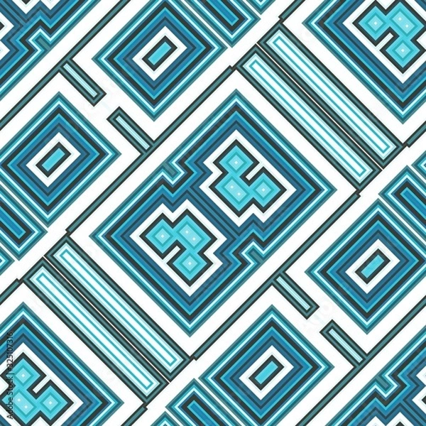 Fototapeta Modern bright geometric seamless pattern. Imposing colorful infinite backdrop