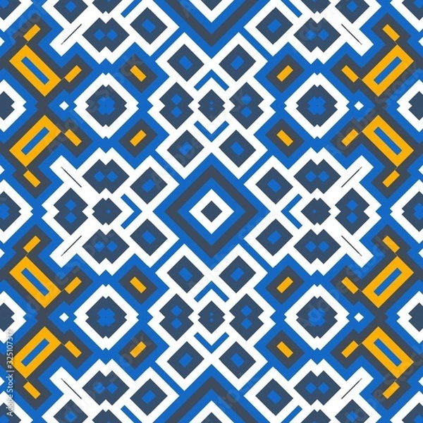 Fototapeta Modern bright geometric seamless pattern. Imposing colorful infinite backdrop