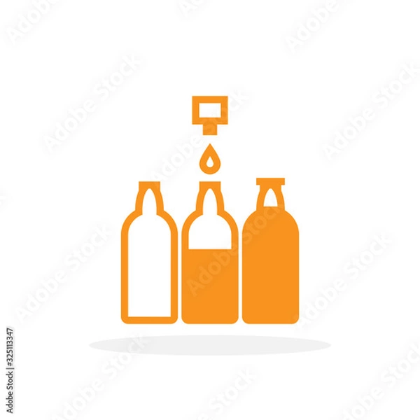 Fototapeta Vector soft drink solid icon white background