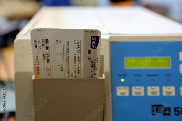 Obraz imprimante billet de train