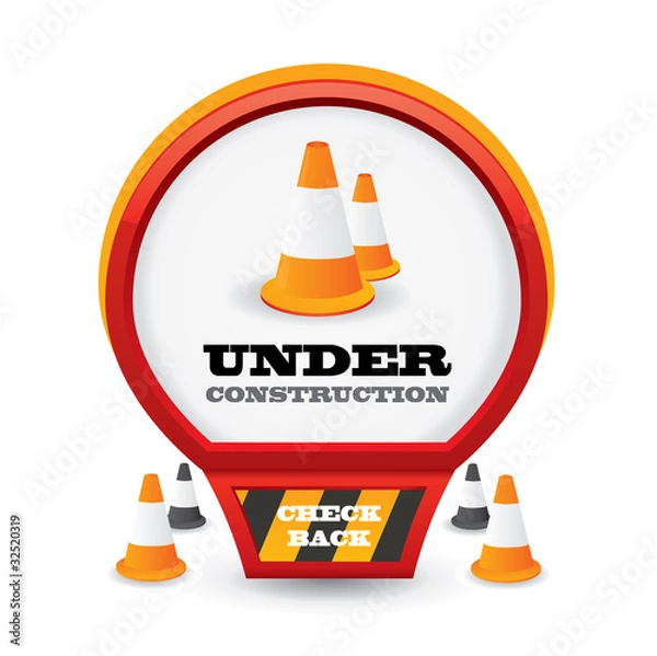 Obraz Under construction web style icon