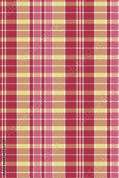 Fototapeta マドラスチェック　レッド