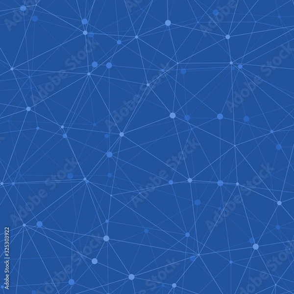 Fototapeta Abstract Low Polygon Mesh Generative Art background illustration