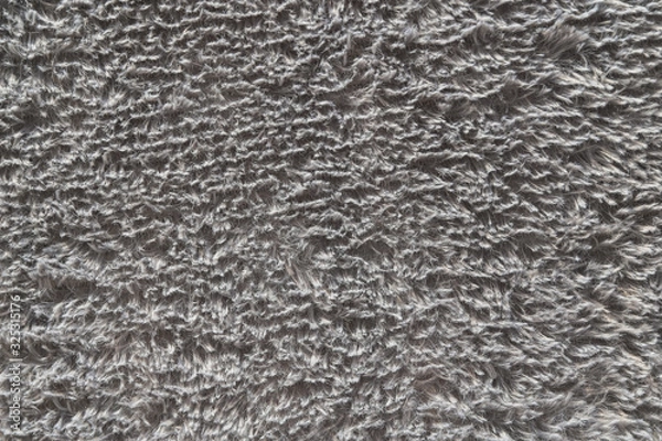 Fototapeta Top view gray carpet texture detail dry in the sun after washing