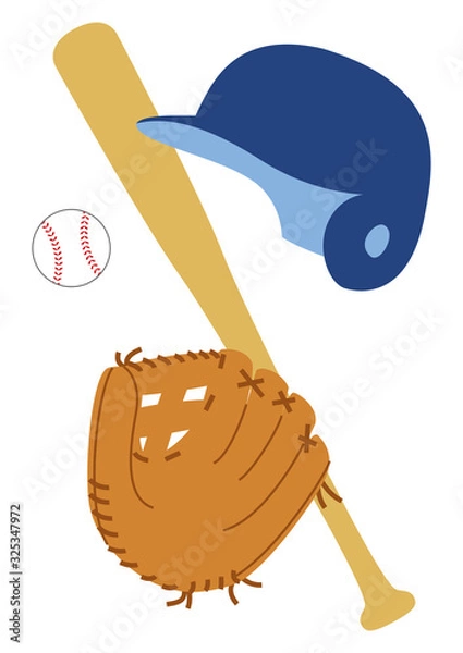 Obraz 野球の道具4点セット