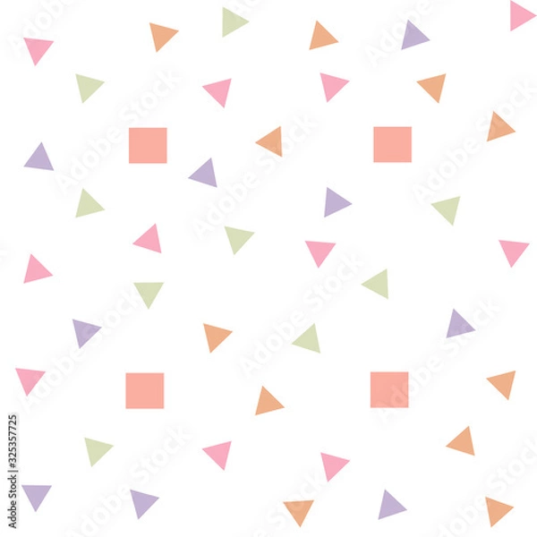 Obraz Pattern of geometry on white background 