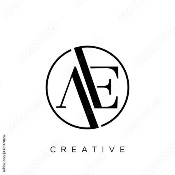 Obraz ae logo circle design