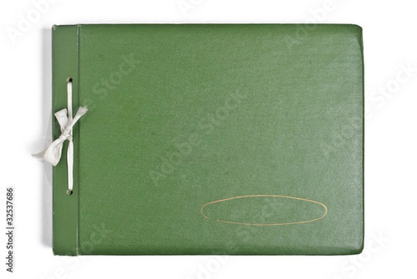 Fototapeta Retro green album isolated on white