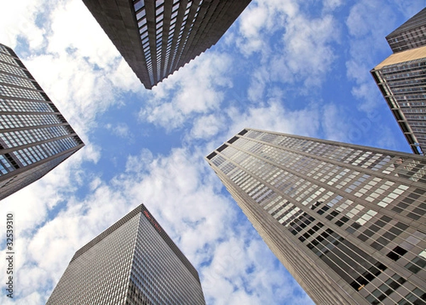 Fototapeta group of modern office buildings