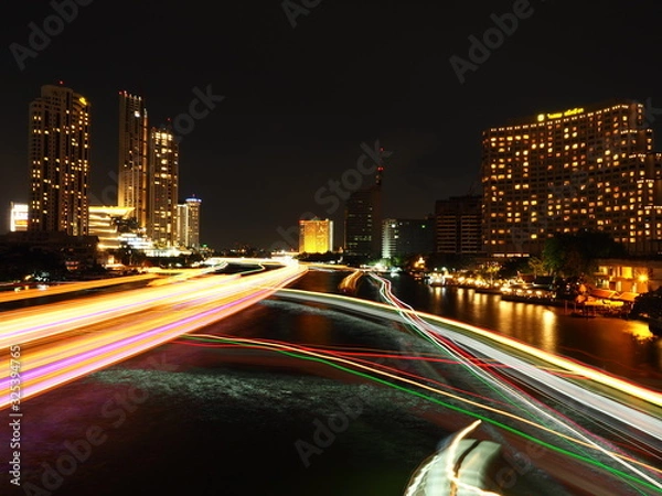 Obraz crossing river boat