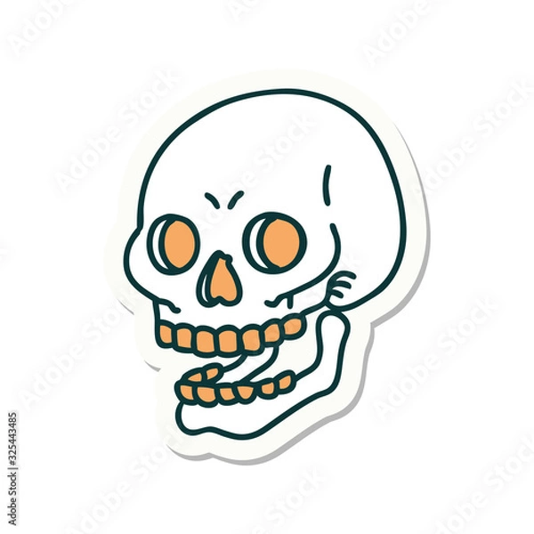 Obraz tattoo style sticker of a skull