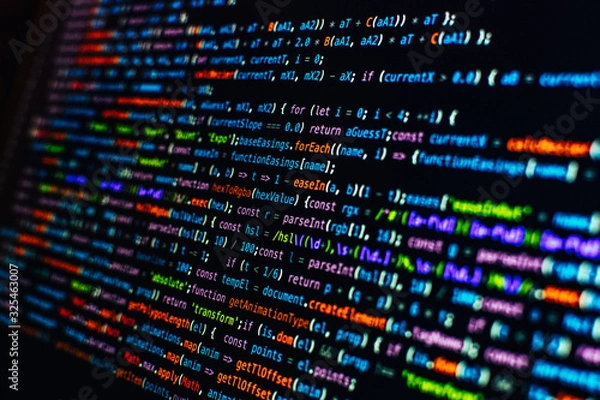 Obraz Programa en JavaScript con colores