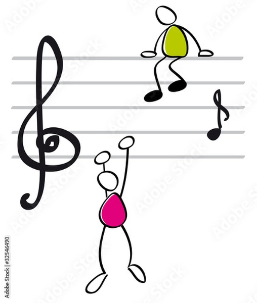 Obraz zabawni muzycy