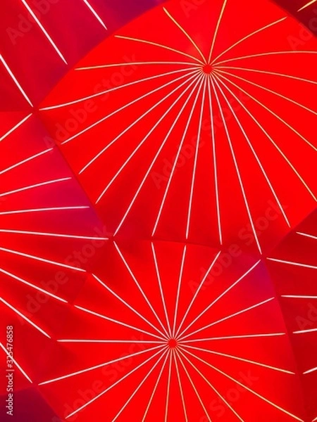 Obraz Red abstract light hexagon art pattern
