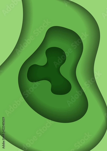 Fototapeta abstract banner with 3D with paper cut waves ,Vector design of the layout for presentations of banners, leaflets, posters and invitations