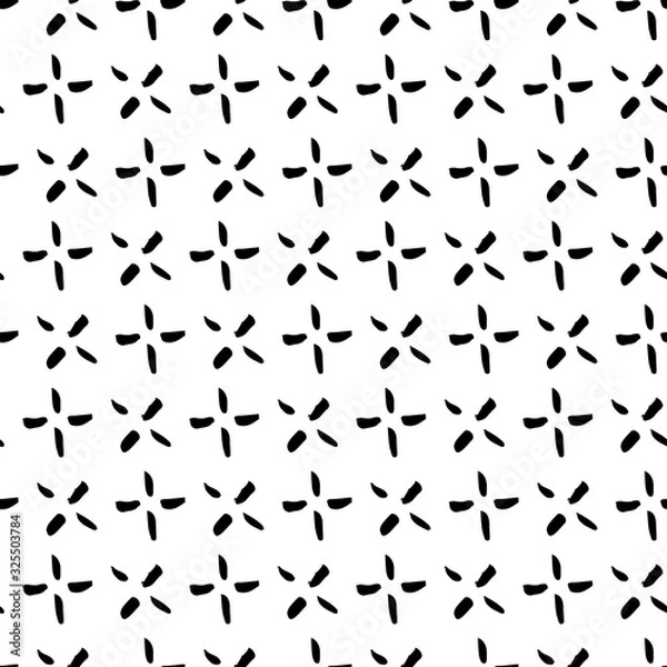 Fototapeta Abstract hand drawn seamless pattern. Ink mark.