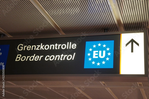 Obraz Flughafen Grenzkontrolle