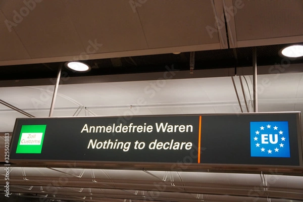 Obraz Zoll ohne Anmeldung