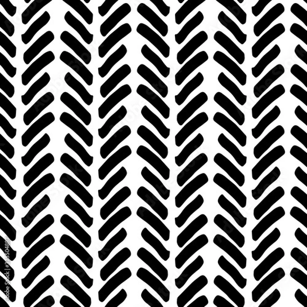 Obraz Abstract hand drawn seamless pattern. Ink mark.