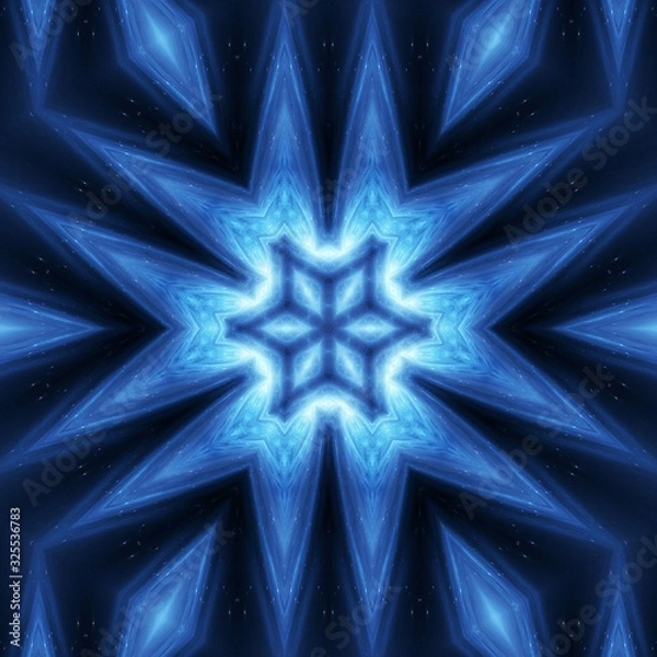 Fototapeta Abstract Fractal Kaleidoscope Pattern Texture for Wallpaper or Tiles Floor