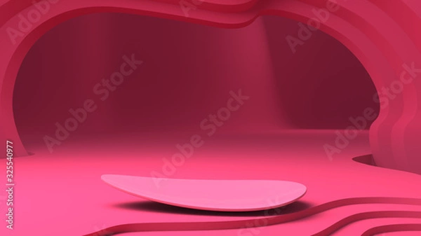 Obraz abstract pink background empty stage curve