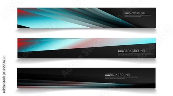 Fototapeta Modern web banner background. abstract vector template design. light effect illustration