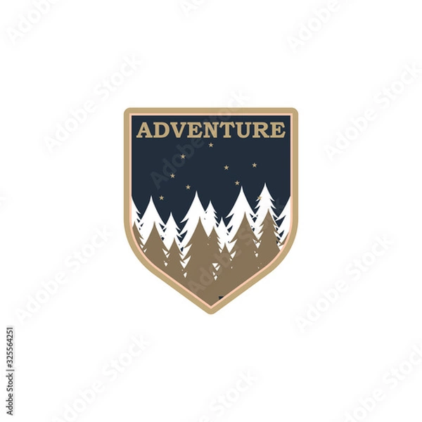Obraz Mountain adventure emblems, badges and logo patches.