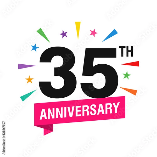 Obraz 35th Years Anniversary Logo Design Vector