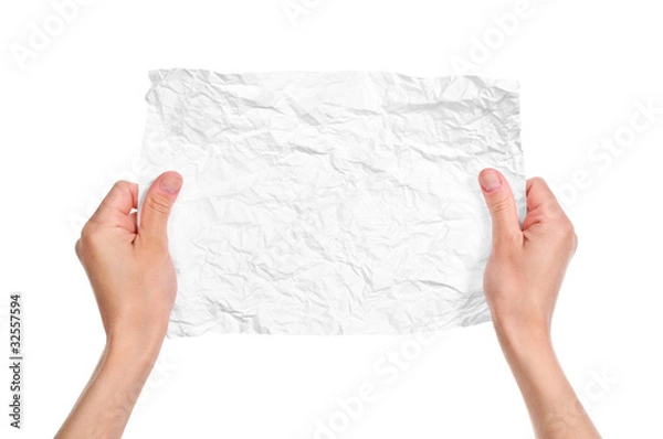 Fototapeta Hands and paper