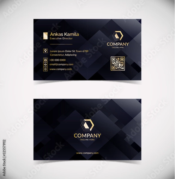 Obraz Elegant Dark Business Card Template