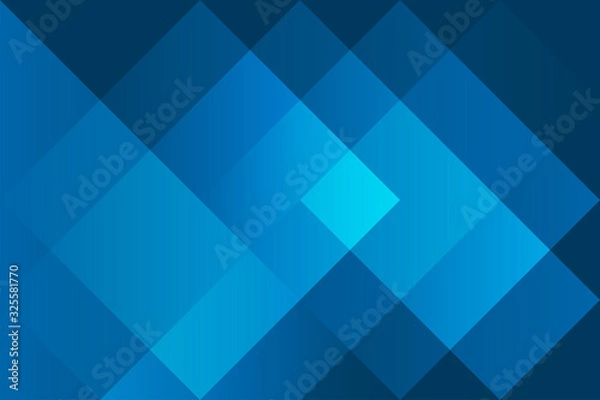 Fototapeta abstract background overlap with concept basic shape diamond blue color