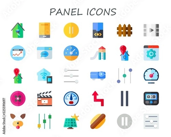 Fototapeta panel icon set
