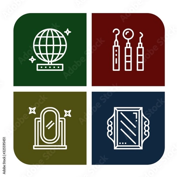Obraz Set of mirror icons