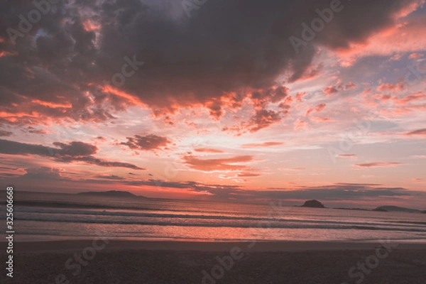 Obraz Amanecer en la playa brasilera
